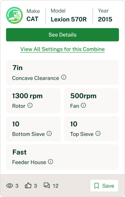 Combine Settings – Let's harvest better, together.
